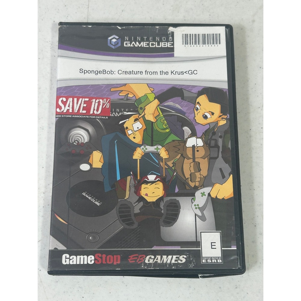 SpongeBob SquarePants‎ Creature from the Krusty Krab Nintendo GameCube GC Game